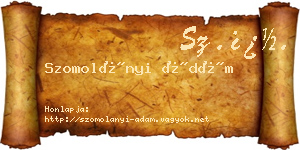 Szomolányi Ádám névjegykártya