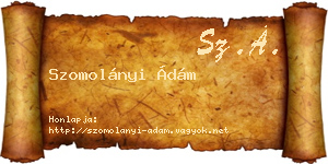 Szomolányi Ádám névjegykártya